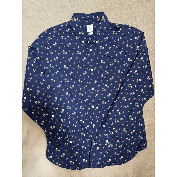 GAP Long Sleeves- Men's Button Down Shirt Floral Size XL Preppy - Picture 1 of 6